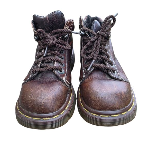 Dr. Martens 8542 Brown Leather Boots Made in England Chunky Workwear Gorpcore W6 - Picture 2 of 13